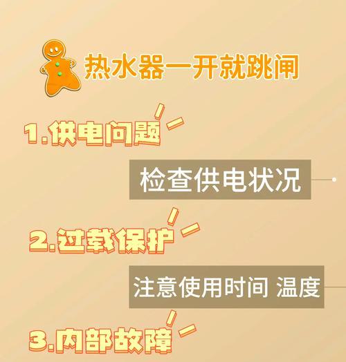 电热水器漏电插头跳闸的解决方法（保障家庭安全，及时维修才是关键）