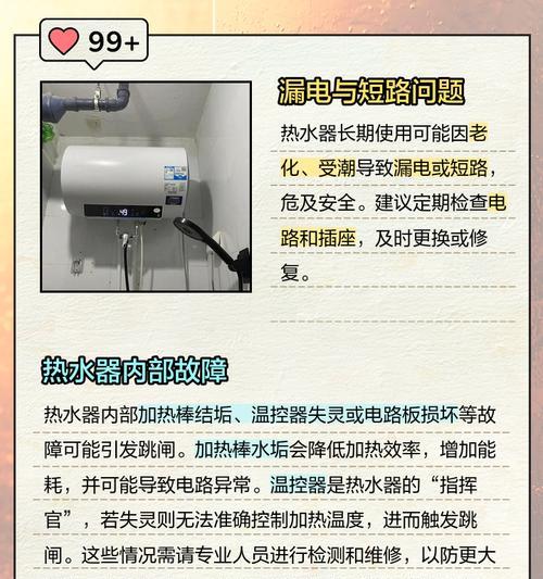 电热水器漏电插头跳闸的解决方法（保障家庭安全，及时维修才是关键）