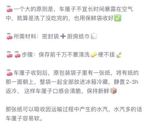 探究樱桃放冰箱的最佳处理方式（保鲜技巧揭秘）